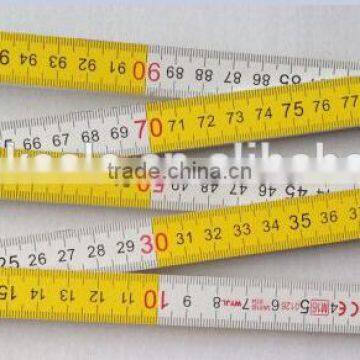 High Quality Brich Wood Ruler Yellow and White Coloer