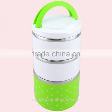 Portable 3 Compartments Stainless Steel Insulated Tiffin Lunch Box photo-3