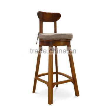 Bar Stool Classic Mahogany Wood photo-2