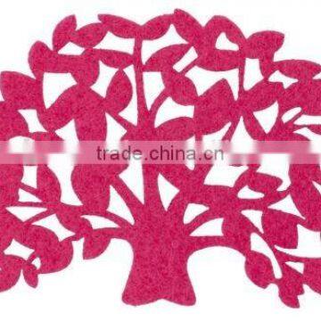 Non-woven Tree Cup Mat Felt Coasters for Home Decoration photo-3
