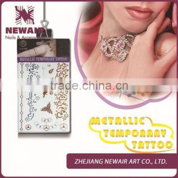 2016 Artificial Girl for Sex Gold Silver Metallic Water Transfer Printing Temporary Tattoo Sticker photo-3