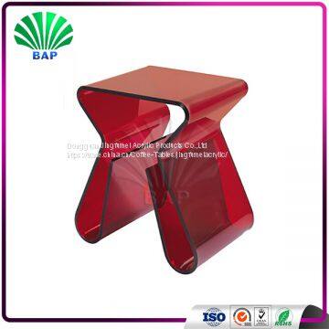 Colorful Acrylic Piano Stool Indoor Lucite Ottomans Living Room Light Eco-Friendly Kids Stool photo-2