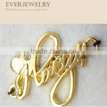 Bag Accessories metal letter logo