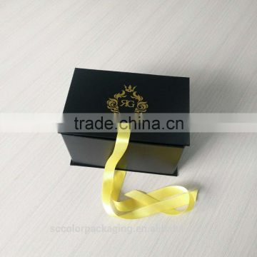 Wholesale paper luxury High Quality Ribbon Magnet folding boxes