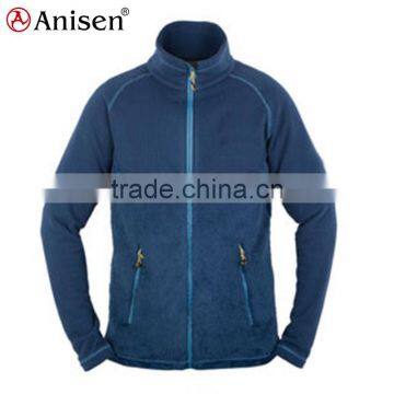 Patchwork Windproof Warm Men Zipper up Stand Collar Reglan Sleeve Fleece Jacket photo-2