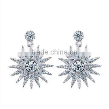 Minimalist Jewelry, Silver Sunshine Stud Earrings, 925 Sterling Silver Sun Earrings