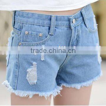 Hot Sale Sexy Women Jeans Factory Shorts Teenager Denim Shorts photo-3