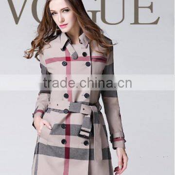 Check Fashion Design Winter Women Coat