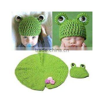 crochet frog baby hat and diaper cover set