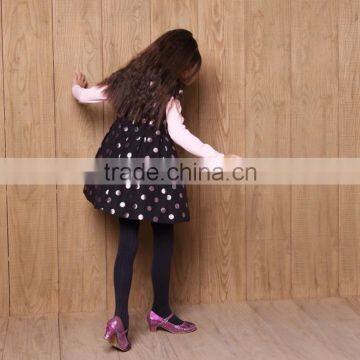 High End Baby Gril Dress Children Frocks Designs Girl Child Polk Dot Dress Wholesale photo-6