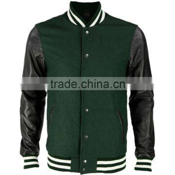 Varsity Jacket With Leather Sleeves for Men,wholesale Leather Jackets for Men photo-4