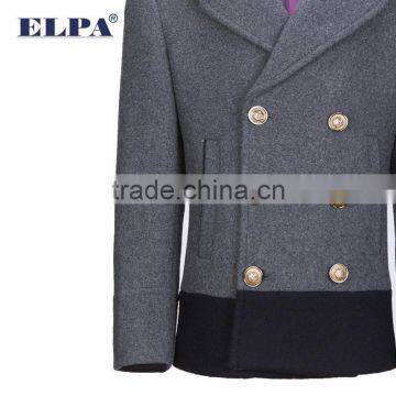 ELPA 2015 Style Double Breasted Wool Material Overcoat Short Style Warm Boy Gray Kids Winter Dress Wool Coat photo-5