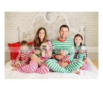 wholesale kids sleepwear 100 % Organic cotton baby striped Pajamas baby girls parent-child christmas pajamas