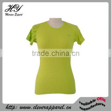 Quick Dry 52009 thin merino wool women T-shirt