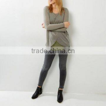 Organic Cotton Nursing Cover Breast Feeding T-shirt for Pregnant