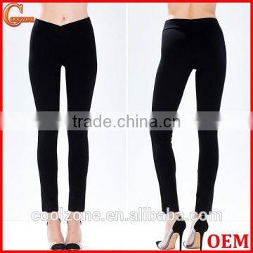 High quality criss-cross waist pants fitted night out skinny pants