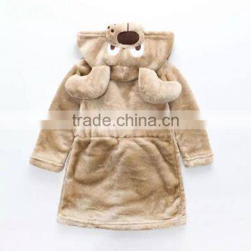 China Supplier Animal Coral Fabric Kids Bathrobe/clothing photo-6