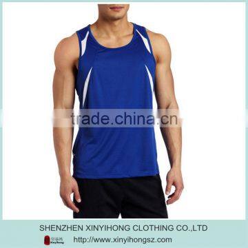 100% polyester mens tank tops/Contrast Colors Design racerback tank tops for men