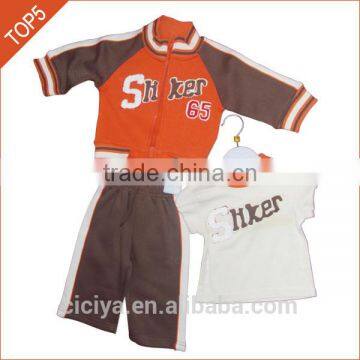 High quality custome winter fleece baby clothing sets fancy design boutique baby boy's pajamas