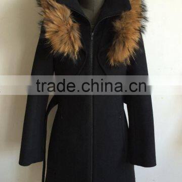 Women's Fur Collar Woolen Coat For Winter photo-2