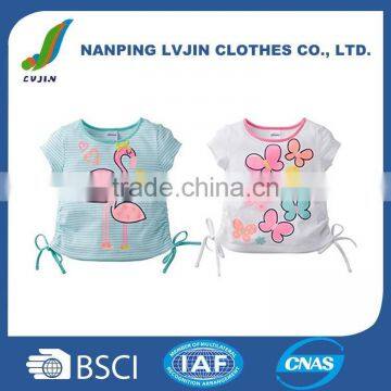 Baby Girls Round Neck Printed T-shirts photo-2