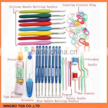 Hot Selling Plastic Crochet Hook Set Include Knitting Yarns,Thimble,Measuring Tape,Handle Knitting Needles Hooks photo-2
