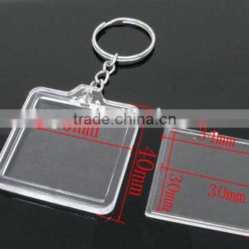 Key Chain With Transparent Acrylic Picture Frames Keychain photo-2