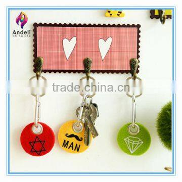 factory custom unusual felt detachable key ring