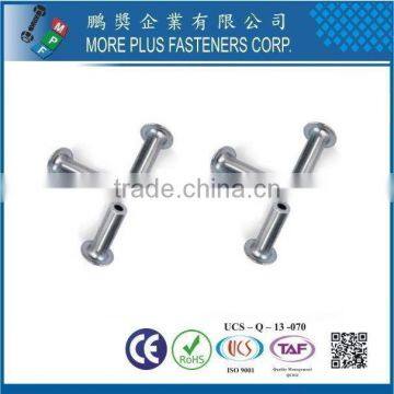 Taiwan Stainless Steel 18-8 Chrome Plated Steel Nickel Plated Steel Copper Brass Semi Tubular and Solid Rivet photo-4
