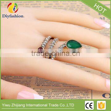 Animal Ring Jewelry For Women Finger Fashion Accessories Retro Gold Green Stone Snake Ring Party Gift photo-3