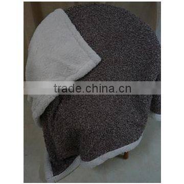 Heavy thickness colorful wool lamb fleece blanket