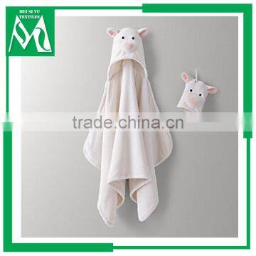 100% cotton soft comfortable organic bamboo baby bath towel set