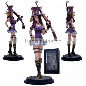 SV-LOL021 HOT GAME toys League of Legends Action Figure Caitlyn PVC doll toys statue game toys wholesale