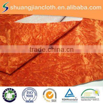 wholesale weft crush miscellaneous velour textile fabrics bonded with TC