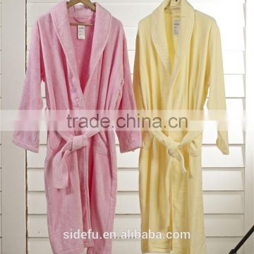 Super Comfortable Star Hotel Velour Shawl Collar Bathrobe