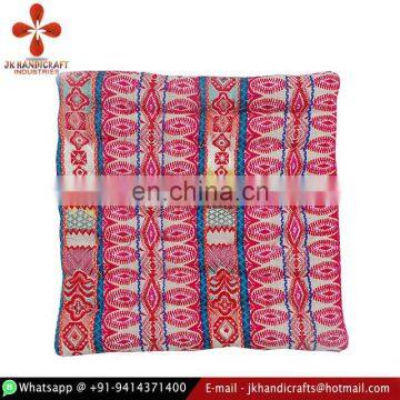 Wholesale Bohemian Cushion Square Hand Woven Patchwork Chair Pad