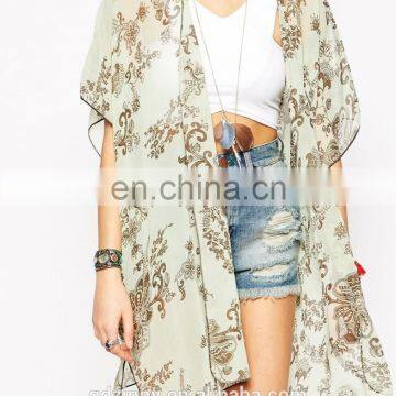 2015 New Arrival Band of Gypsies Mid Length Kimono in Paisley Print photo-3