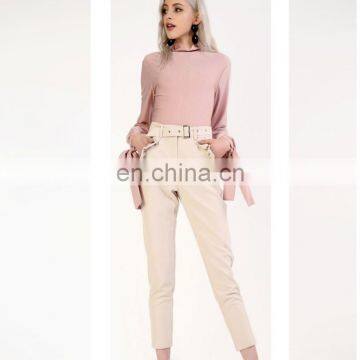 2018 The Newest Women's Stone Trousers With Ruffle Pockets