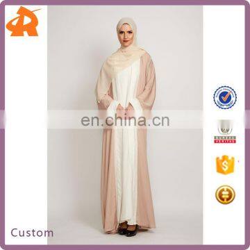 Custom New Muslim Women Clothing Long Sleeve Open Fashion Dresses Floor Length Elegant Loose Ethnic Islamic