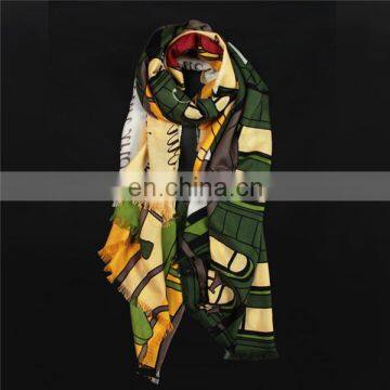 10% cashmere 30% silk 60% wool scarf lady autumn winter warm thin style print scarves shawls