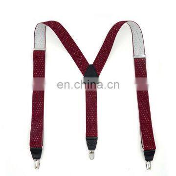 Fashion Europe and the United States adult three clip men leather straps suspenders