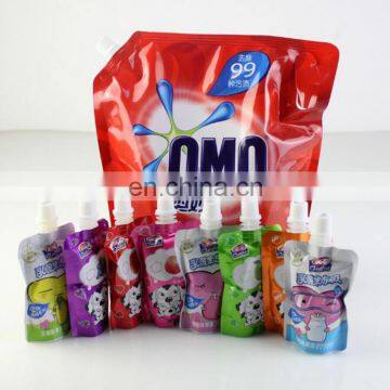 Custom aluminium foil laundry detergent/jelly/sauce spout pouch plastic spout for packaging