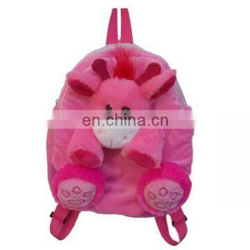 Lovely girls favourite gift plush pink giraffe bag