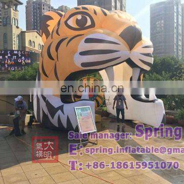 inflatable tiger head,inflatable sport tunnel,inflatable tiger mascot