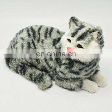 imitate fur lie cat sleeping cats fur animal 28cm