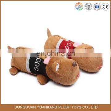 Plush animal shaped toy pencil case