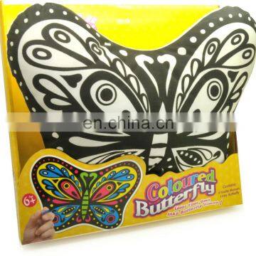 DIY painting butterfly pillow for kids as back cushion