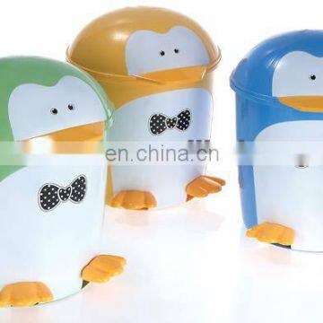 Plastic Room Double Animal Design Trash Can