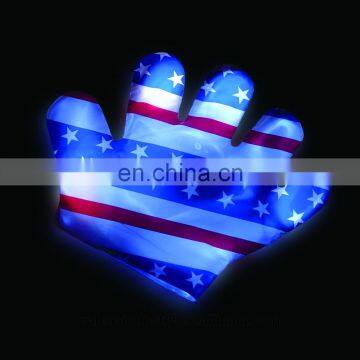 New Item Glow in the Dark Gloves Glow America for Party/Festival/Dance/concert/camping/Bar/Game/Wedding