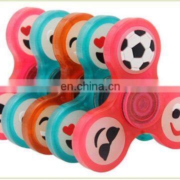 Emoji Hand Spinner Emoji Fidget Spinner EDC Finger Tips Luminous Glow in Dark Handspinner Tri Spinner Luminous Smiling Face Gyro photo-5